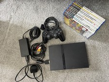 PlayStation 2 Slim PS2 Console black bundle games