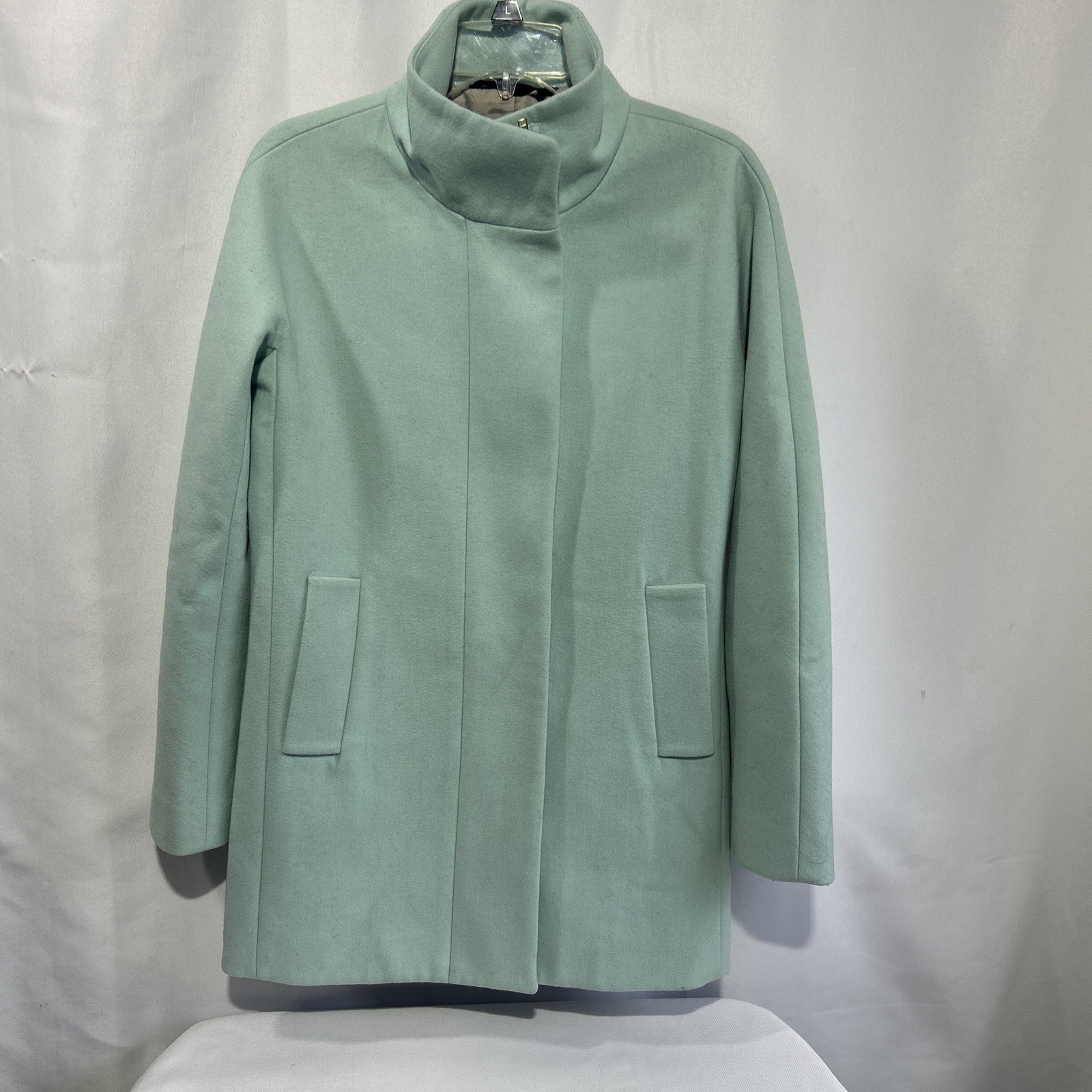 J-Crew Coat Women's Sz 4 Wool Blend Zip Coat Green Mint