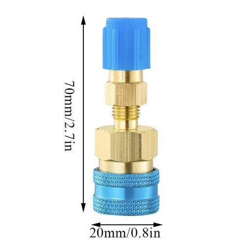Low Side Quick Coupler for R1234YF to R134A Car Air Conditioning Hose Filling - Picture 6 of 7