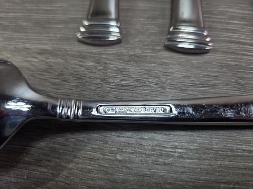 Cubiertos de acero inoxidable Lenox Eternal 18/10 19 piezas Vietnam tenedores cuchillos cucharas - Imagen 9 de 16