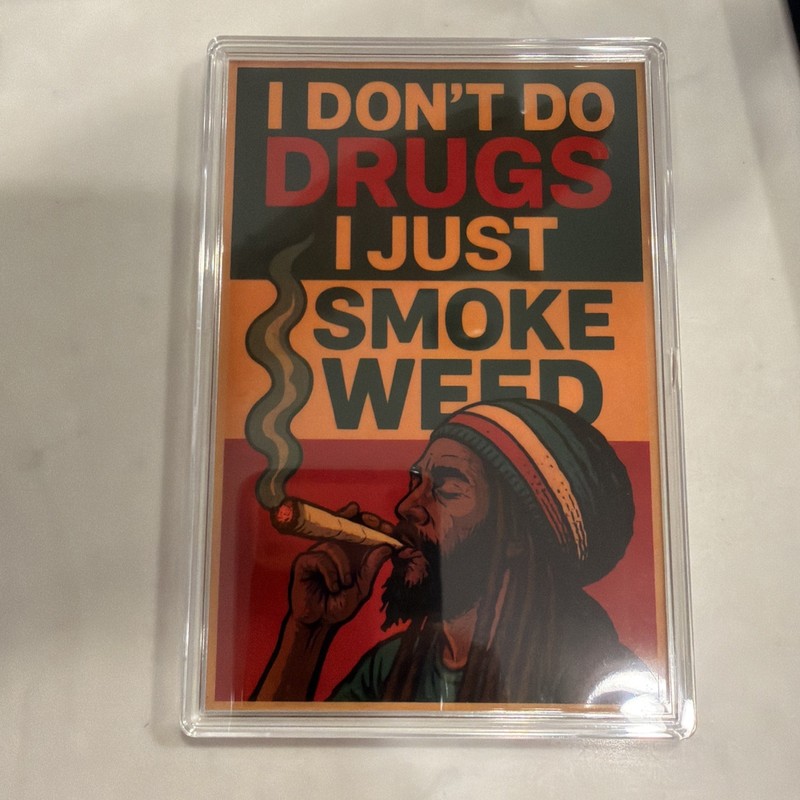 2026 Ghana 5g Silver Foil Poster Coin I Don’t Do Drugs Smoke Weed #389/2000 Rare