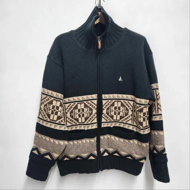 Beanpole Nordic Pattern Quilted Lined Knit Cardigan (Size 100)