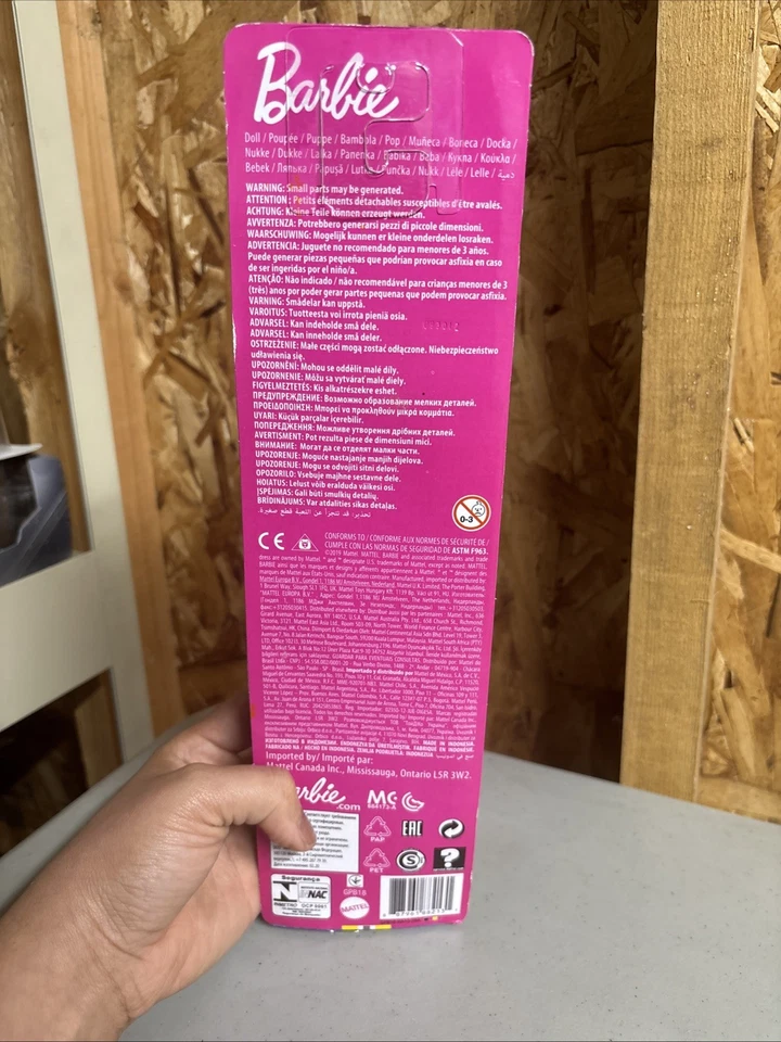 Barbie Mattel 2019 muñeca de playa pelo moreno con EE. UU. Traje de baño Flag sin abrir Foto 3 de 4