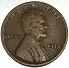 1918 D Lincoln Wheat Cent Penny VG Very Good 1c One Cent US Coin- 2168