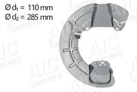 AIC Spritzblech, Bremsscheibe Rechts, Vorderachse FüR Volvo