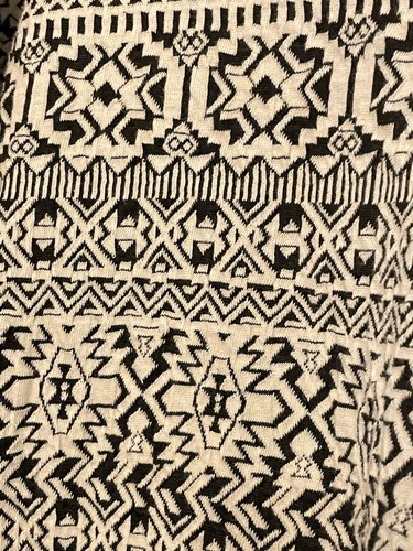 Speechless Skater Dress Girls 10/12 Black White Geometric Cotton Blend - Picture 3 of 4