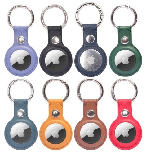 Apple AirTag Leather Case Cover for Air Tag Keychain Holder Sleeve Shell Tracker - Picture 9 of 18