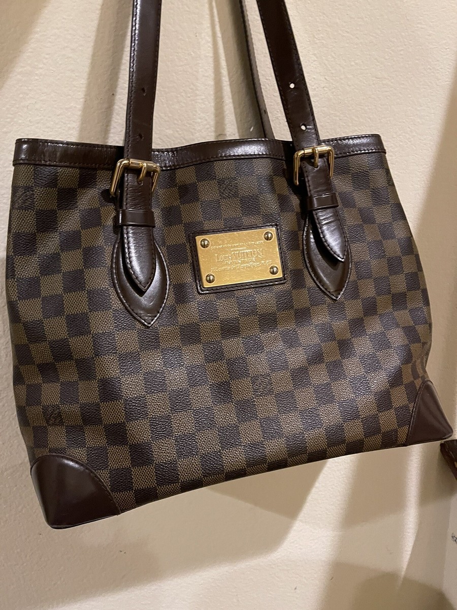 Louis Vuitton Damier Ebene Canvas Leather Hampstead MM Bag