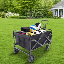 176lbs Foldable Wagon Cart Collapsible Camping Beach Garden Trolley Buggy