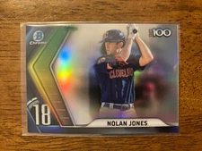 2022 Bowman Chrome Nolan Jones Top 100 Insert #BTP-18 Cleveland Guardians