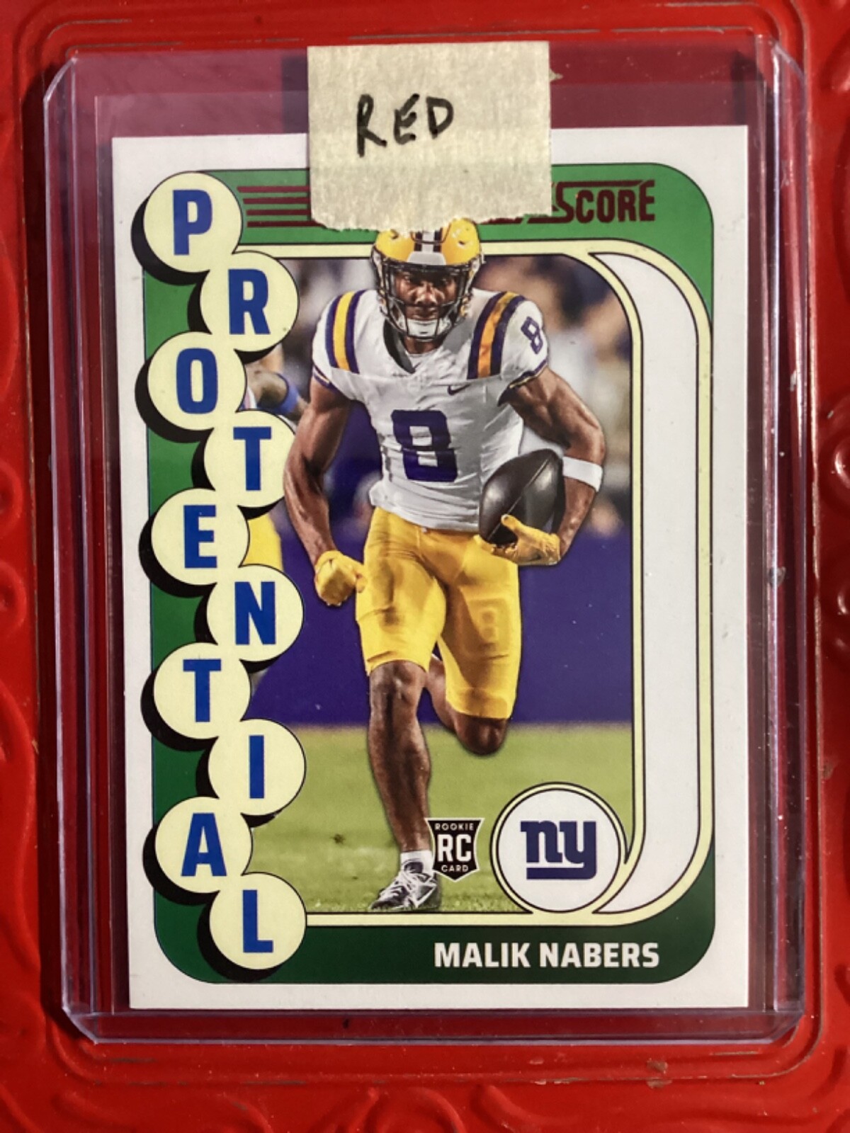 2024 Panini Score Malik Nabers PINK Protential SP Rookie RC#4- NY Giants