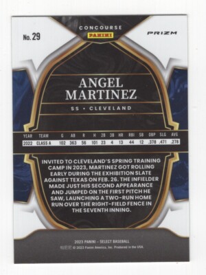 2023 Panini Select - Concourse Angel Martinez #29 Tri-Color Prizm