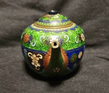 景泰藍 壺 台座付き 景泰藍 壺 台座付き