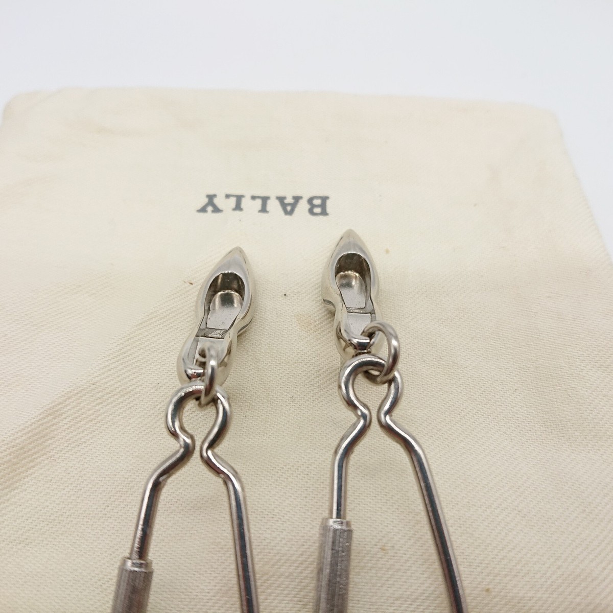 Bally keychain Men's shoes gold x1 & Ladies high heels silver x2