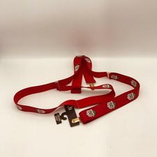 John Henry Made in West Germany Santa Claus Suspenders Braces Red
