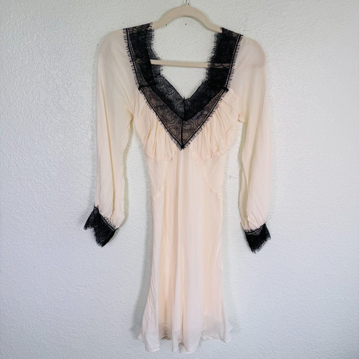 Rumored Dress Womens Small Lace Trim Chiffon Mini Romantic Sexy Night Out Chic | eBay Rumored Dress Womens Small Lace Trim Chiffon Mini Romantic Sexy Night Out Chic | eBay