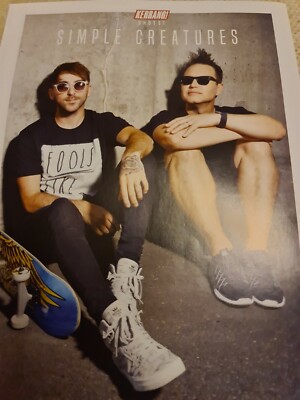 SIMPLE CREATURES ALEX GASKARTH MARK HOPPUS A4 POSTER KERR all time low Blink 182