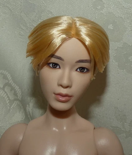 MATTEL NUDE TEEN DOLL BOY BAND ASIAN JIN K-POP BTS FOR OOAK