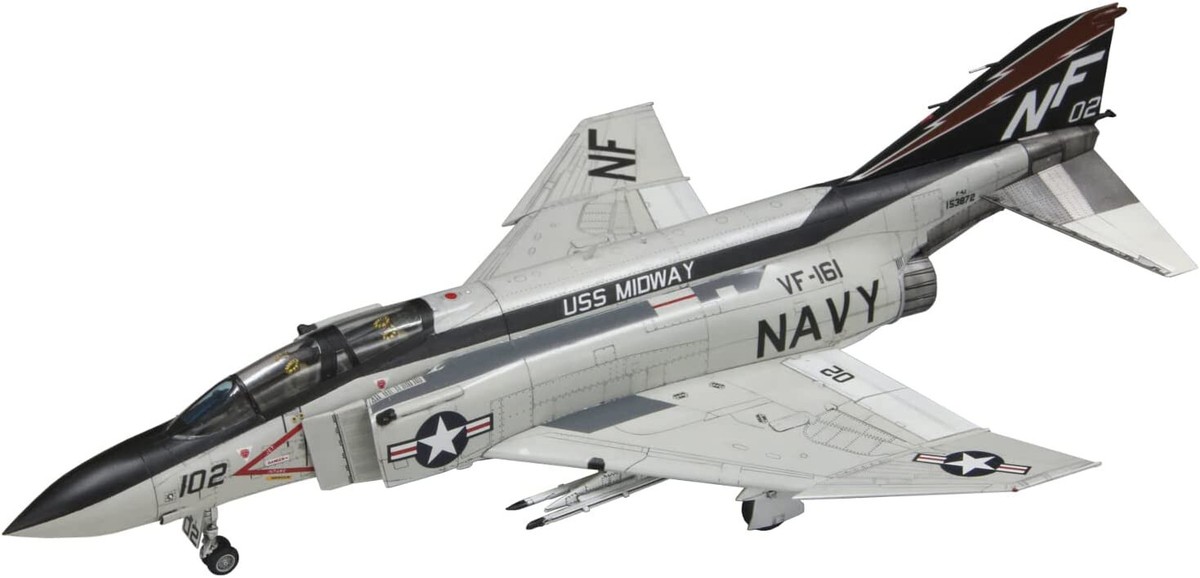 F-4J PHANTOM II USS MIDWAY 1978 U.S. NAVY FINEMOLDS PLASTIC KIT 1/72