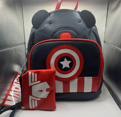 Captain America Teddy Bag Marvel Captain America Plush Doll Backpack 16in Flat Plush  main image 2