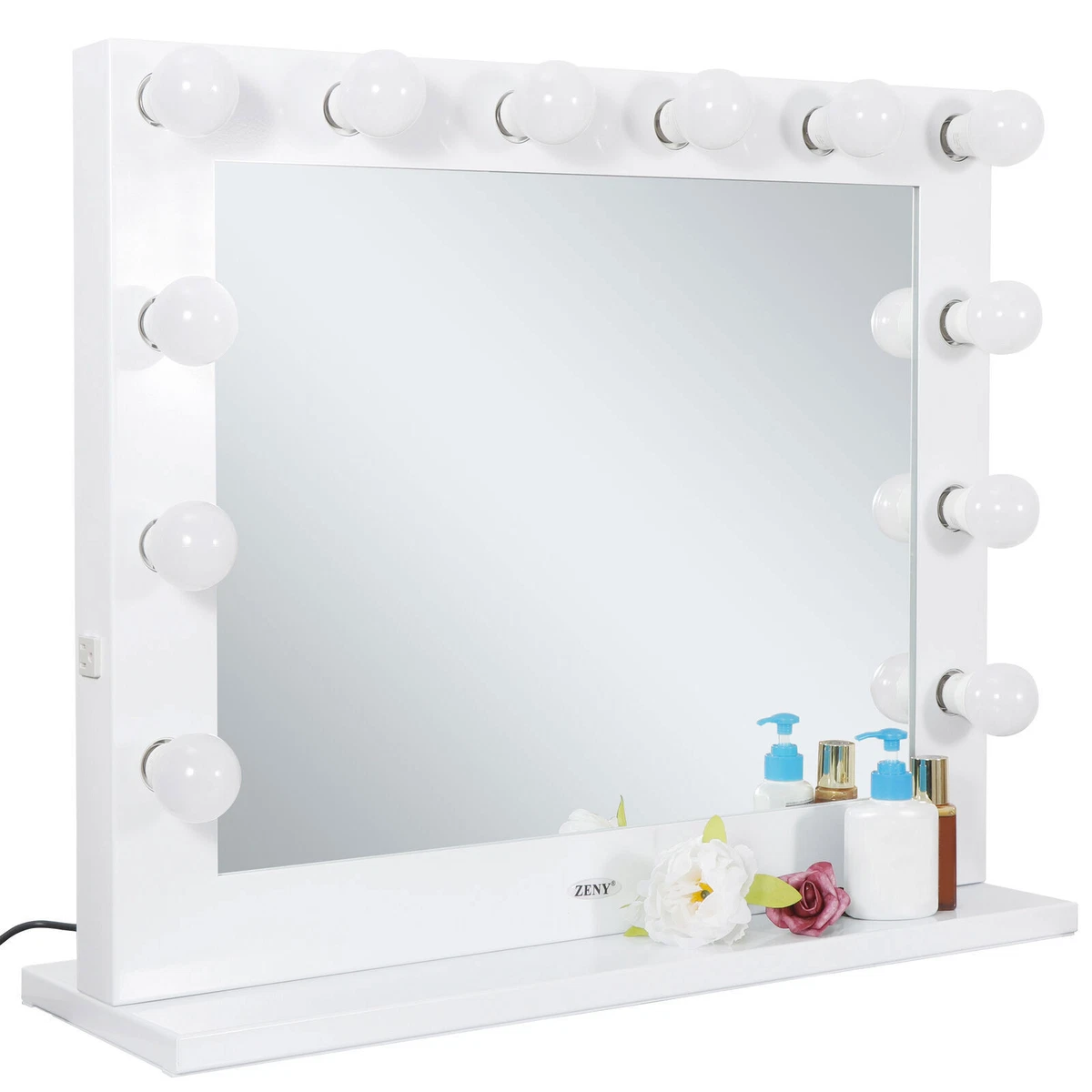 Home Hollywood Makeup Mirror Lighted Mirror w Bulbs for Bedroom