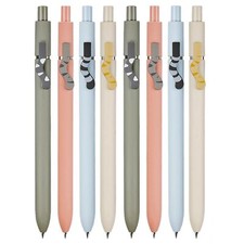 8Pcs Gel Pens 0.5mm Black Ink Pen Retractable Fine Point Smooth Writing Pens ...