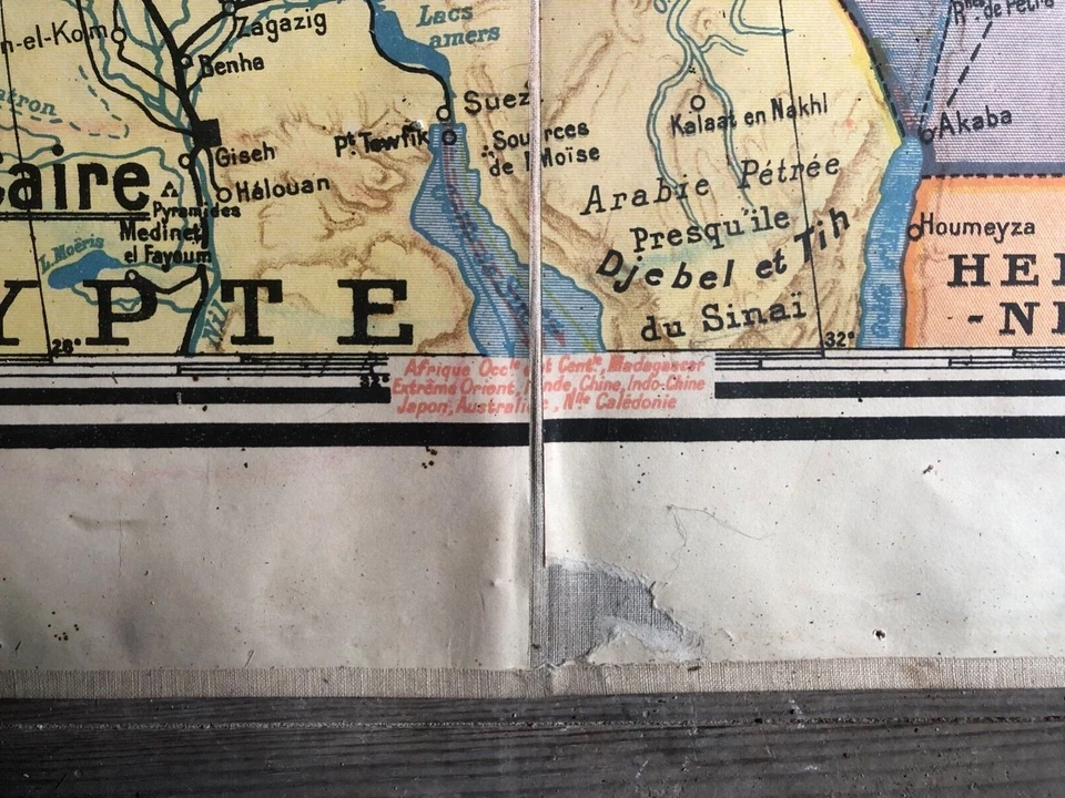 Carte entoilée Méditerranée orientale Toutey - Photo 4/4