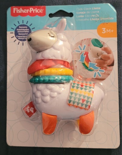 Fisher Price 2018 Mattel CLICK CLACK Llama Sensory Touch Baby
