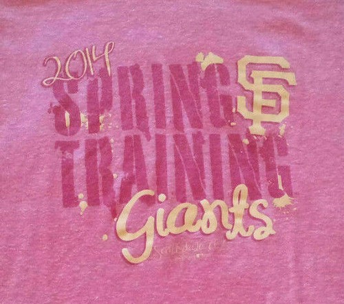 San Francisco Giants Spring Training T Shirt Girls 14/16 MLB EUC Pink INV878