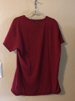 DOLCE GABBANA TSHIRT 54 XL Red Vintage Italia '36 Dbl Collar