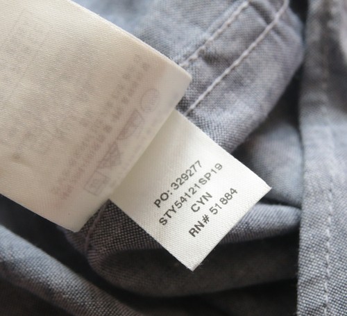 Patagonia Bluffside Organic Cotton SS Button Down Chambray Shirt - XL Blue Grey - Bild 16 von 19