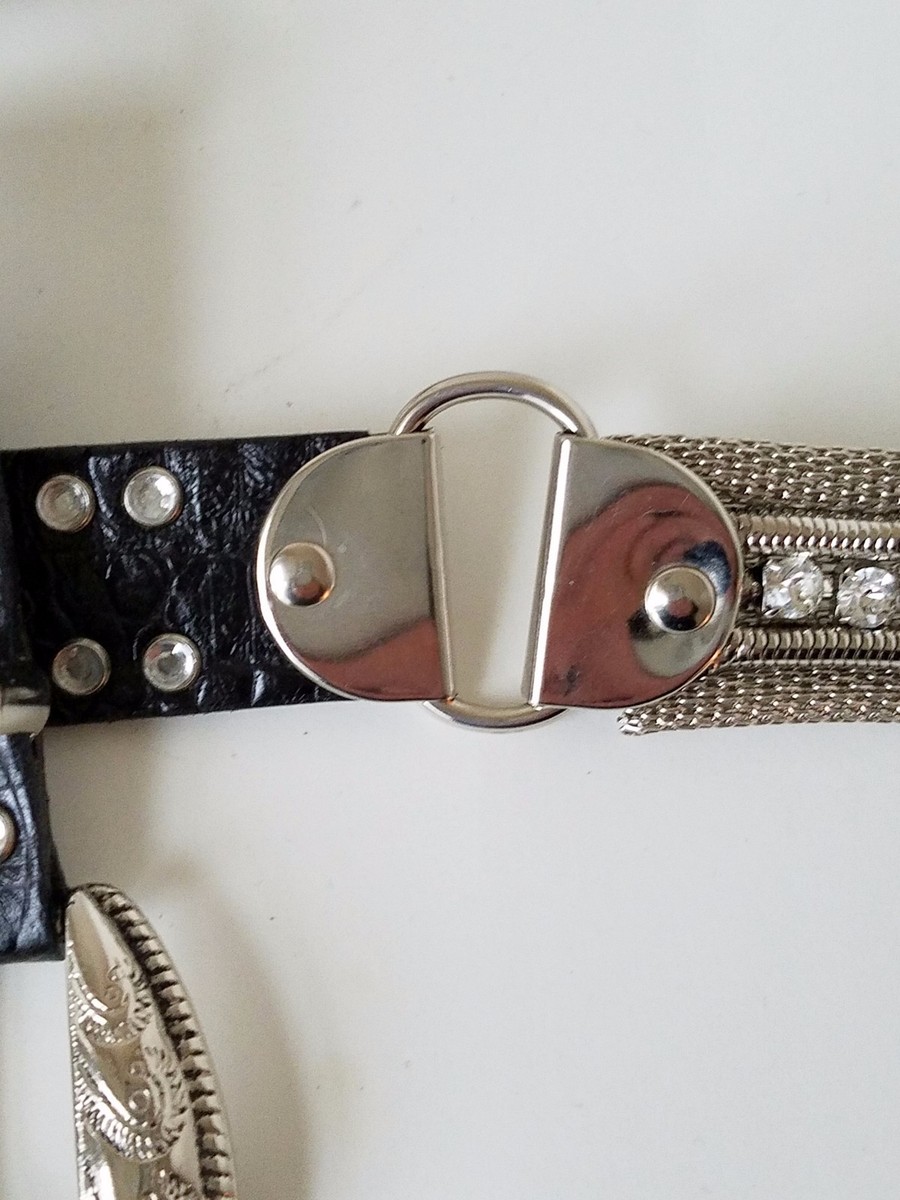 NANNI MADE IN ITALY WOMENS LEATHER AND METAL DESIGNER BELT
