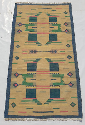Vintage Traditioneller Handgefertigter Türkischer Kelim Teppich für Wohndeko 170x93 cm