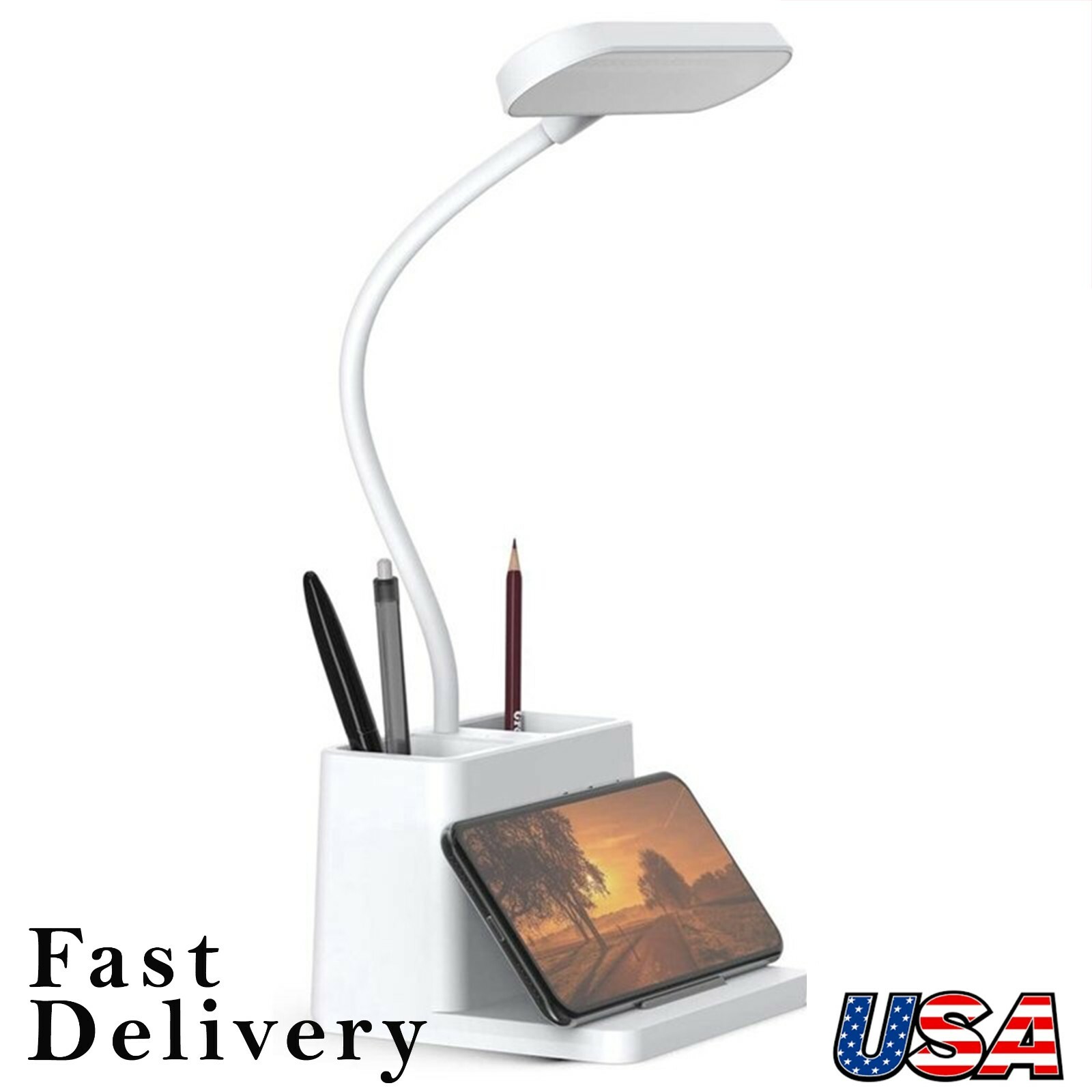 Modern LED Reading Desk Lamp Flexible Rechargeable Table Lamp Office Study Light