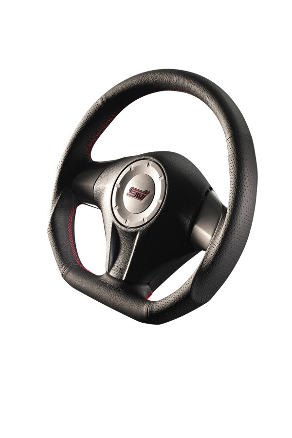 ステアリング レッド 35cm未使用 USDM JDM シビック ZN DAMD STEERING WHEEL For IMPREZA GD GG (E ~ G) 05-07 SS358-DF Red