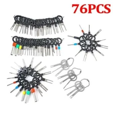 76Pcs Wire Terminal Removal Tool Car Electrical Wiring Crimp Connector Pin Key