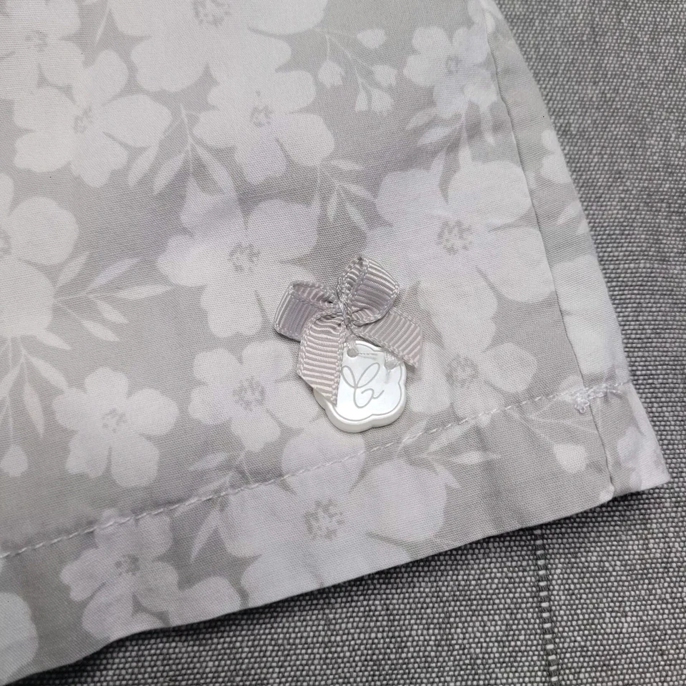 Vestido My First Chicco Gris Floral Volantes 68/9 Meses Top 66/44 Broches a presión en la parte inferior Foto 3 de 4