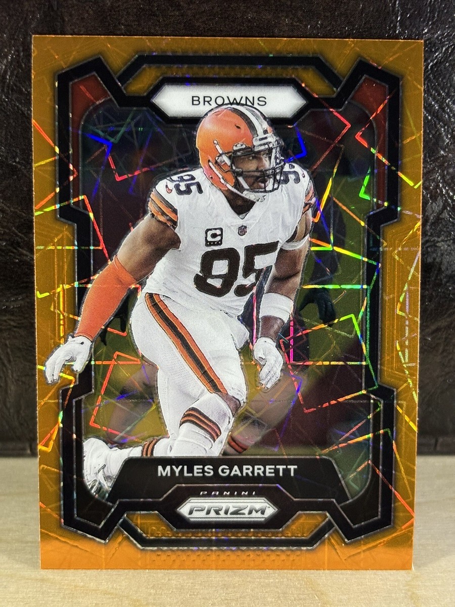 2023 Panini Prizm Orange Lazer Prizm Myles Garrett #68 Cleveland
