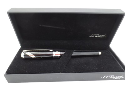 S.T. Dupont D Line Blazon Ball Point Pen, Black & Palladium (LOC. DRW-7)