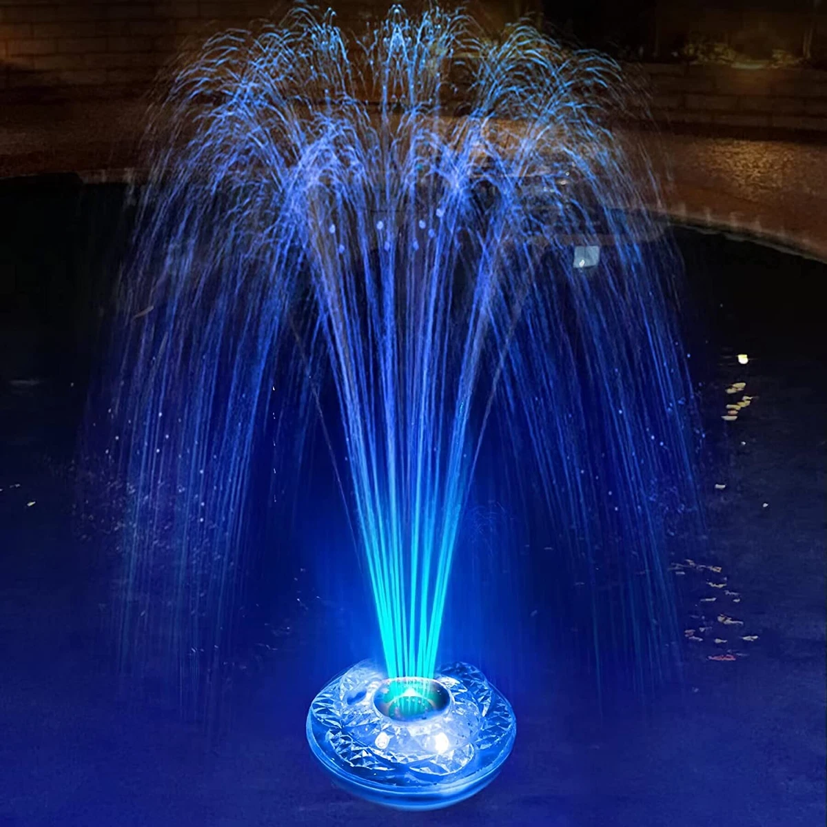 Floating Solar Water Fountain Pump LED Feature With Battery Storage