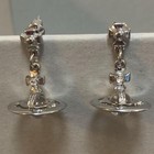 Vivienne Westwood Earrings Pierce Petite Orb Silver w/drawstring [E4321