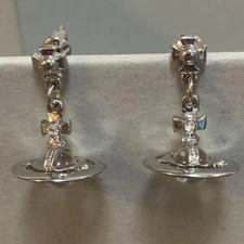Vivienne Westwood Earrings Pierce Petite Orb Silver w/drawstring [E4321