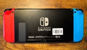 Nintendo Switch 1 32GB Console Bundle Neon Red/Blue JoyCons With OEM Dock +Cords