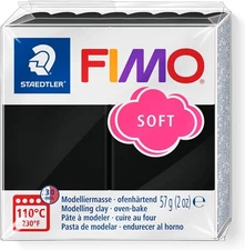 Staedtler FIMO Soft Polymer Clay - -Oven Bake for Jewelry, 57g, black 