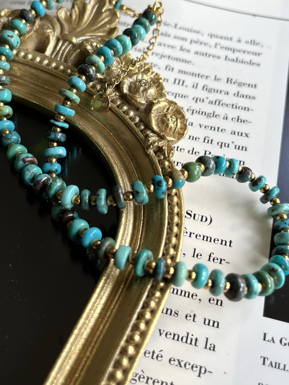 Collier turquoise Nishapur véritable : finissez-en avec les imitations, perles fait main
