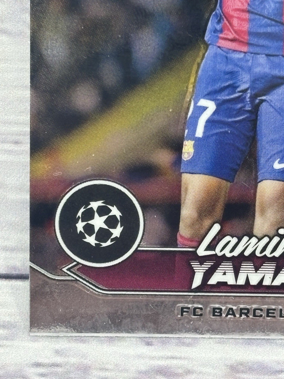 2023-24 Topps Stadium Club Chrome UCL Lamine Yamal RC #27 Barcelona Spain Rookie view 5