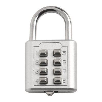 8-Digit Password Combination Padlock Zinc Alloy Suitcase Smart Password Lock
