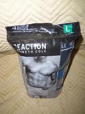 MEN'S REACTION KENNETH COLE BOXER BRIEFS ~ SIZE LARGE ~4 PK~ ASST. COLORS ~ NEW