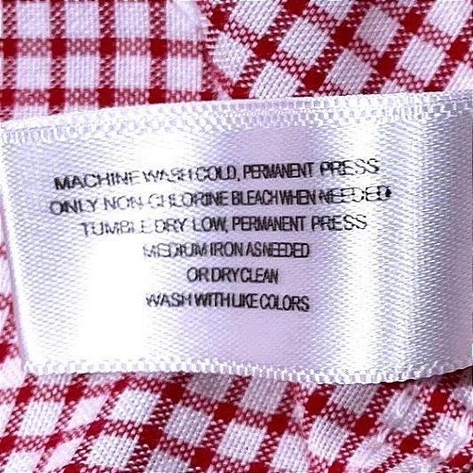 Cutter Buck Mens Red Gingham Button Down Shirt Alabama Crimson Tide A Logo M - Image 3 of 4