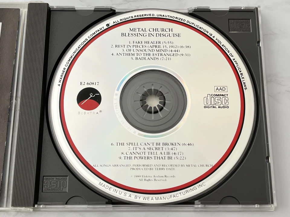 Metal Church Blessing In Disguise CD ORIGINAL 1989 Elektra E260817 Badlands RARE Foto 2 de 4